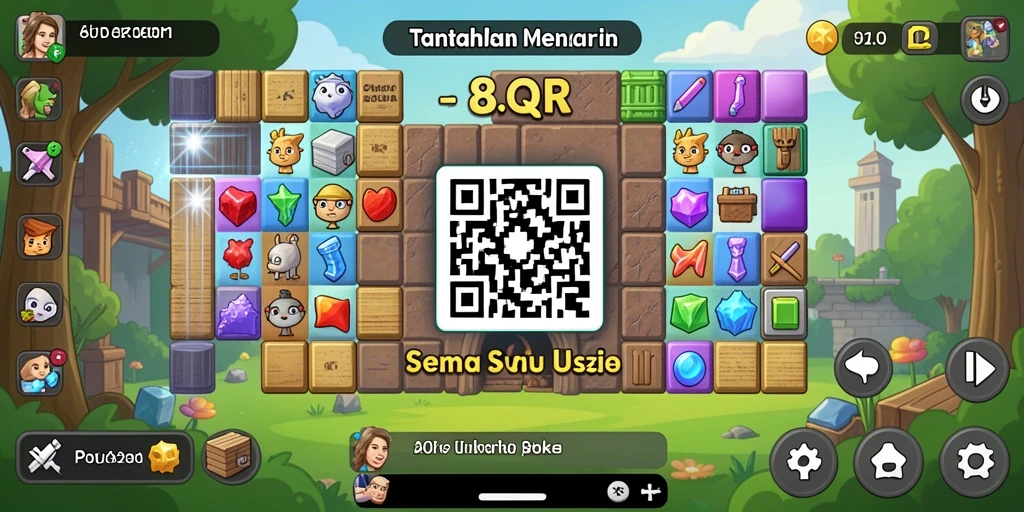 Tampilan gameplay 8QR yang seru dan menantang.