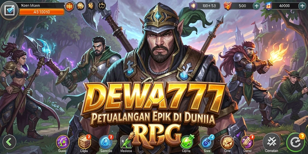 Screenshot DEWA777 menampilkan petualangan seru dalam permainan RPG.