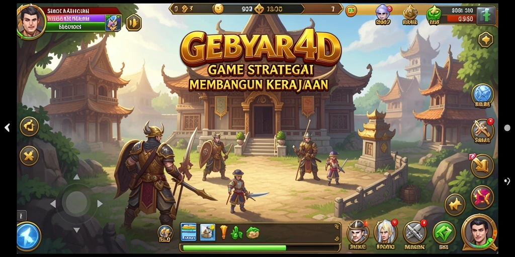 Tampilan gameplay GEBYAR4D dengan grafis menarik dan strategi mendalam.