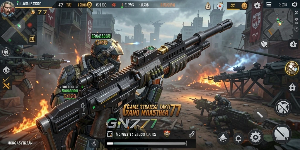 Screenshot GN777 menunjukkan pertempuran strategi yang mendebarkan dan grafis yang memukau.