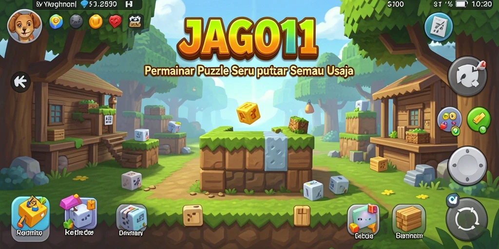 Tampilan gameplay seru dari JAGO11 dengan puzzle menantang yang menarik.