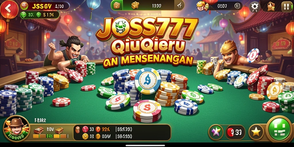 Tampilan gameplay yang seru dari JOSS777 dalam permainan QiuQiu.