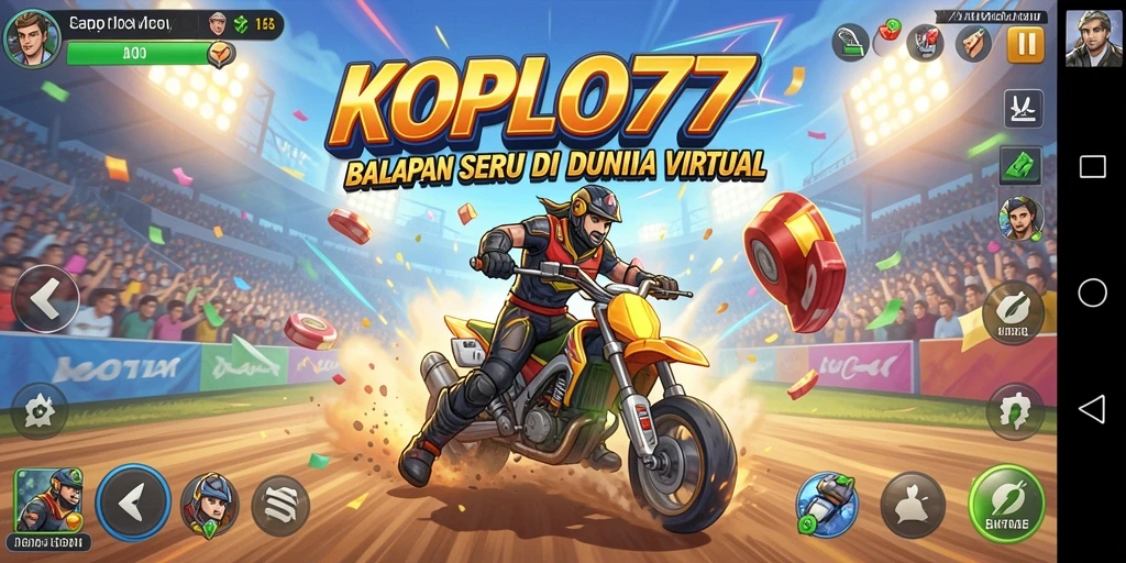 Tangkapan layar KOPLO77 menampilkan aksi balapan yang mendebarkan dengan grafis yang menawan.