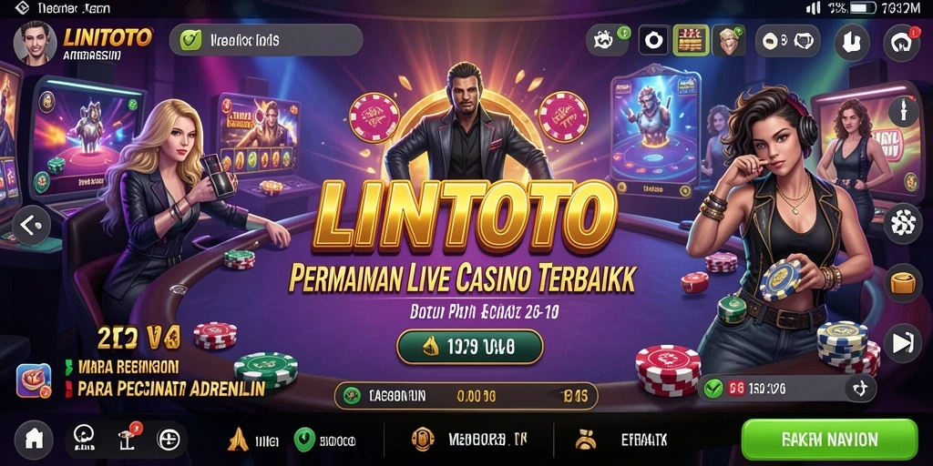 Tampilan gameplay Live Casino yang mendebarkan di LINITOTO.