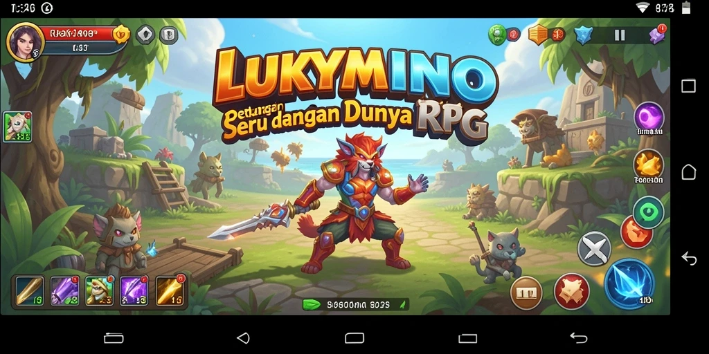 Tampilan gameplay LUKYMINO yang menakjubkan dan penuh aksi.