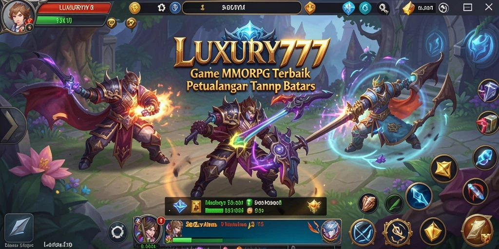 Screenshot LUXURY777 menampilkan aksi seru di dunia MMORPG.