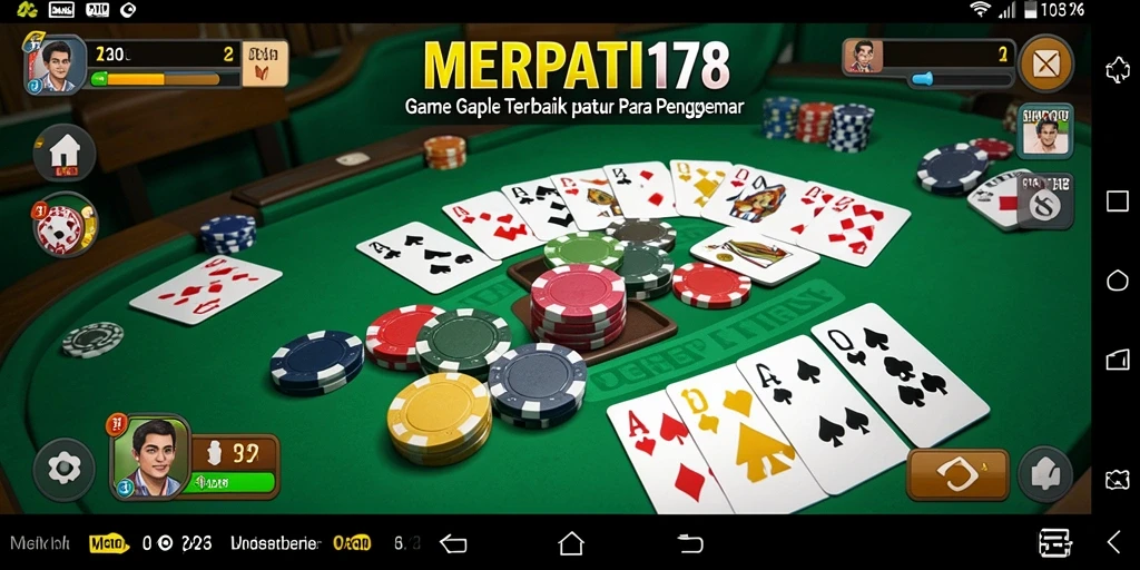 Screenshot gameplay dari MERPATI178 menunjukkan keseruan bermain Gaple.