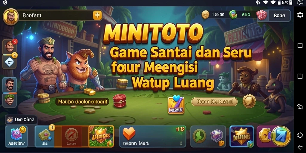 Tampilan gameplay seru MINITOTO yang penuh warna.