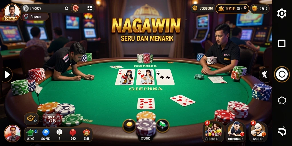 Tampilan gameplay menarik dari NAGAWIN saat bermain Poker.