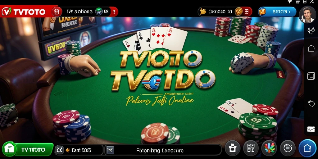 Tampilan permainan Poker yang seru dan interaktif di TVTOTO.
