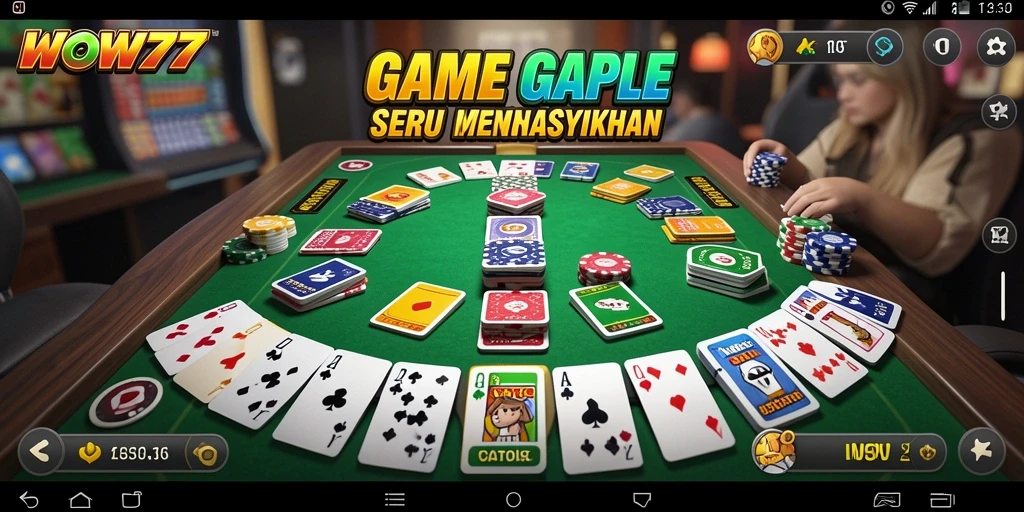 Gameplay Gaple yang seru dan interaktif di WOW77.