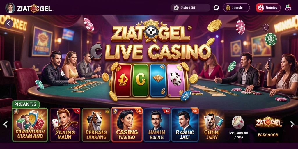 Tampilan gameplay Live Casino yang mengesankan di ZIATOGEL.